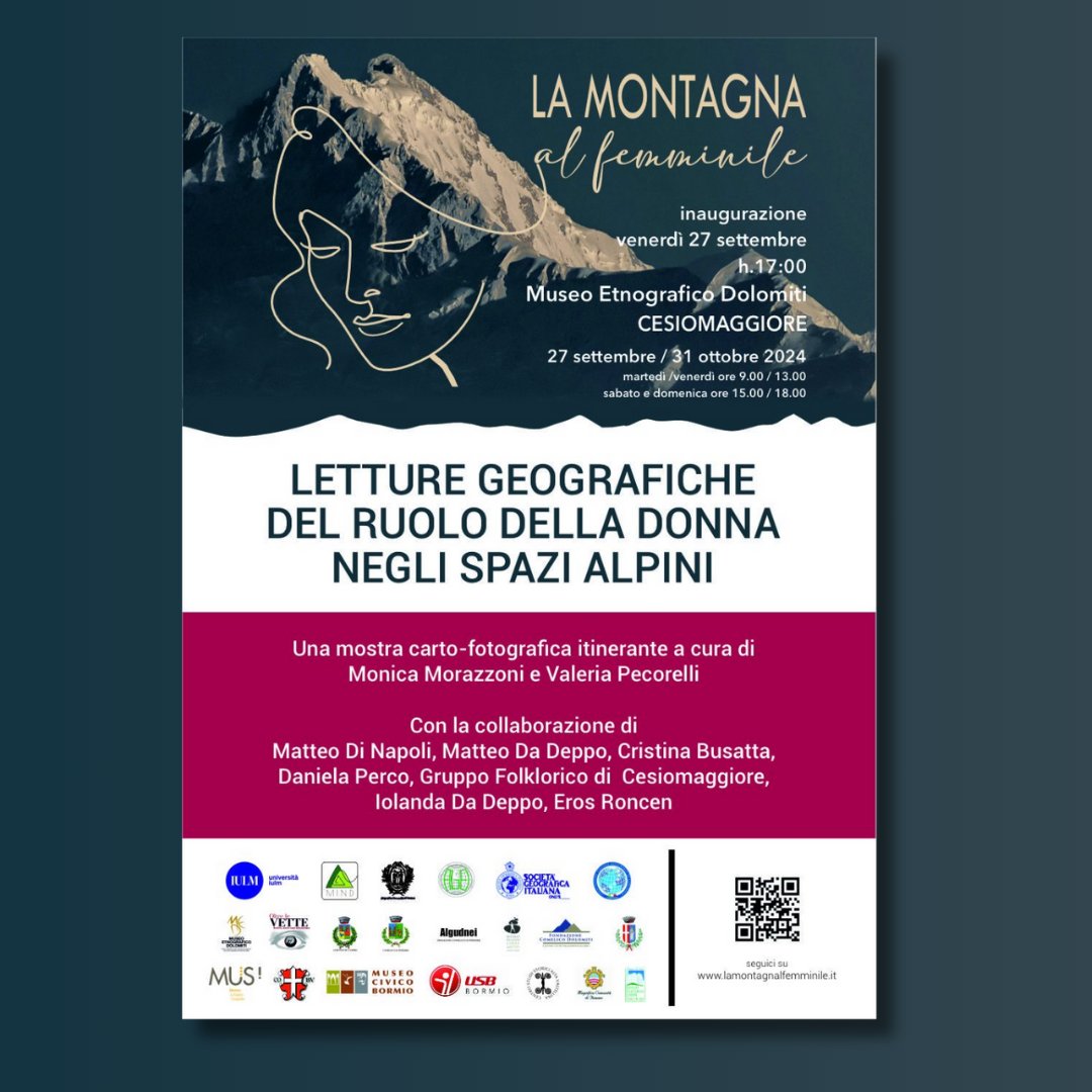 Venerdì 27 settembre, al Museo Etnografico Dolomiti, si inaugura la mostra "LA MONTAGNA AL FEMMINILE", esposizione itinerante che ad ogni tappa si arricchisce di contributi relativi al territorio. 
Visitabile fino al 31 ottobre 2024!
Da non perdere