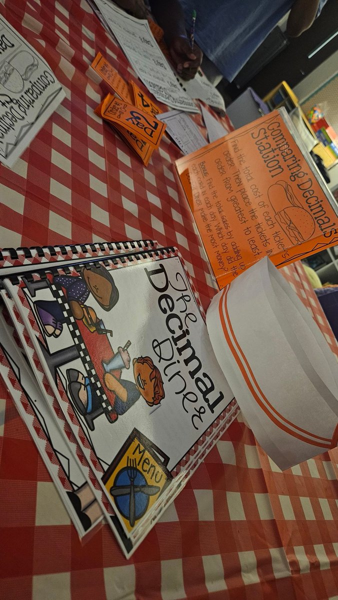 mafernan_ESE's tweet photo. Decimal Diner is now open for learning! Wrapping up our unit on decimals. @HumbleISD_HE @MrsVelasco_HE https://t.co/egJ6b0maY4