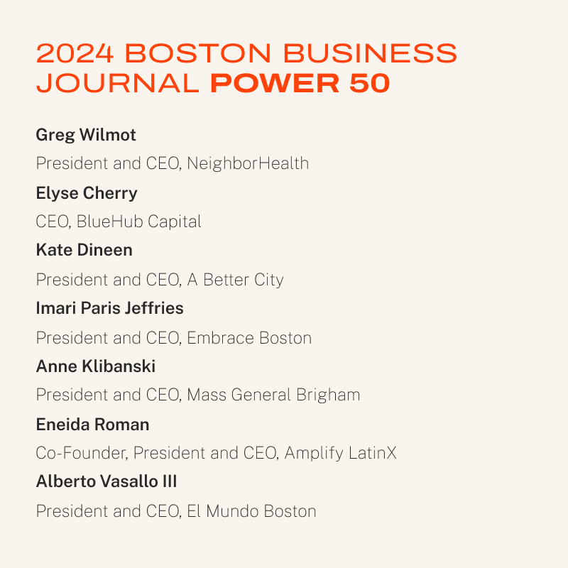 It’s inspiring to see so many of our clients, partners, and friends recently recognized on the <a href="/BosBizJournal/">Boston Business Journal</a>'s  2024 Power 50: The Movement Makers! 👀 🔥

Thank you for everything you do!