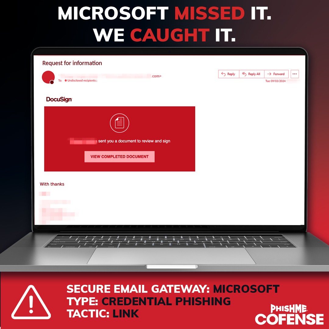 Do you trust your #SEG to block all #phishing attacks? Think again. 

At Cofense, we see thousands of phishing attempts every day that manage to evade even the most advanced SEGs. 

Don’t just take our word for it—explore the evidence yourself: bit.ly/4gnYmDC