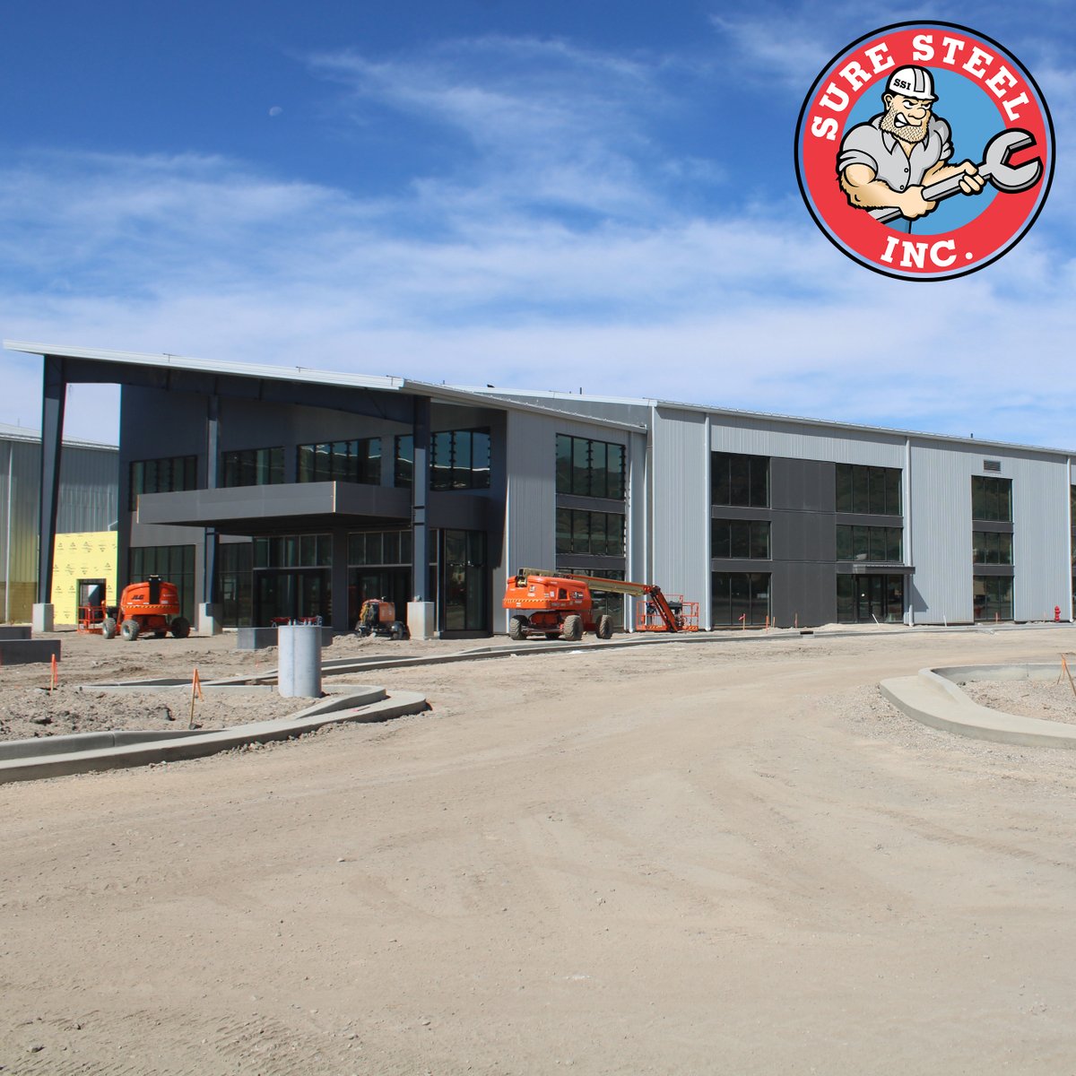 suresteel's tweet photo. The Legacy Event Center expansion is nearing completion for us, and our team couldn’t be more excited for the community. Take a look at the impressive progress on the main entryway. #SSIProjectUpdate #SureSteel @LaytonConstruct @Method_Studio https://t.co/AP4OsDS3kE