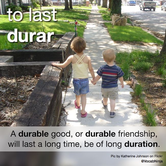 DailyESword's tweet photo. ๐ฌ๐ง to last
๐ช๐ธ durar
A ยซdurableยป good, or ยซdurableยป friendship, will last a long time, be of long ๐ ยซdurationยป.
๐ฌ โOur friendship will last a long time.โ
๐ฌ โNuestra amistad va a durar mucho tiempo.โ
#Spanish #tolast #last #durar #durable #duration #vocabulary #espaรฑol #hint https://t.co/S7EShu6NOc