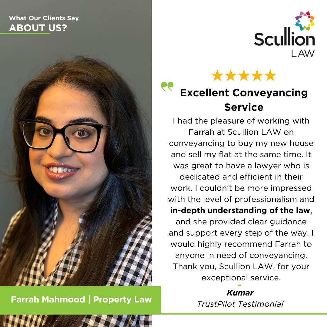 Contact us today and experience our top-notch conveyancing services.

scullionlaw.com/property-law/e…

#ScullionLAW #PropertyLaw #ClientReview #YourLawFirmForLife #Conveyancing