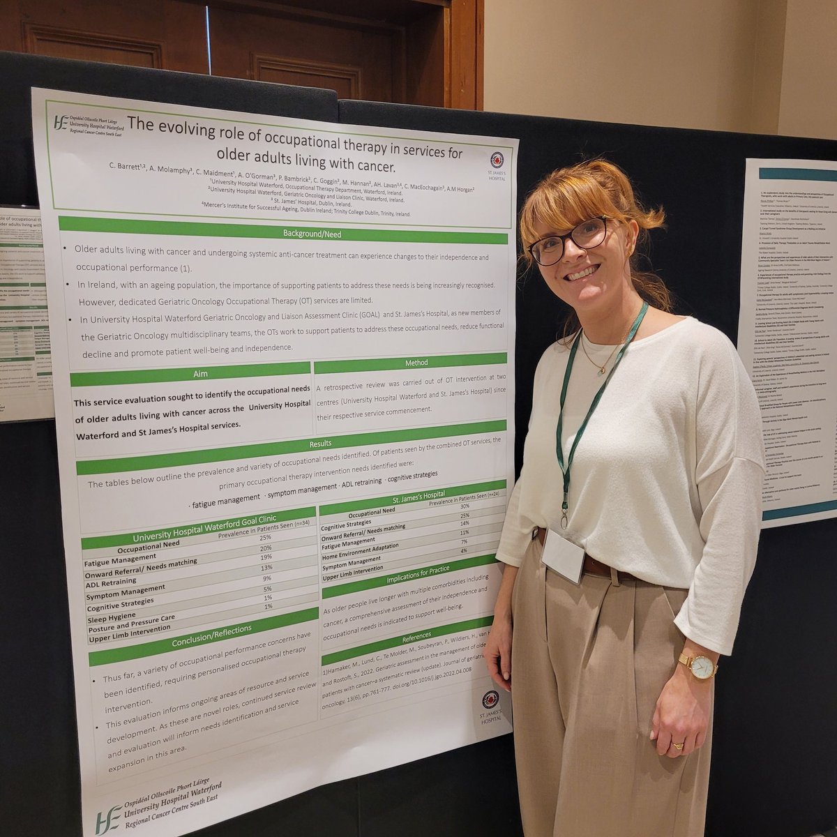 UHW Occ.Therapy (@ot_uhw) on Twitter photo Well done to Caitriona, snr OT in <a href="/UHW_Waterford/">Univ Hosp Waterford</a> GOAL Cinic with her poster at #aoti2024. <a href="/annemhorgan/">Anne Horgan</a> preparing for Canada Well done to Caitriona, snr OT in <a href="/UHW_Waterford/">Univ Hosp Waterford</a> GOAL Cinic with her poster at #aoti2024. <a href="/annemhorgan/">Anne Horgan</a> preparing for Canada