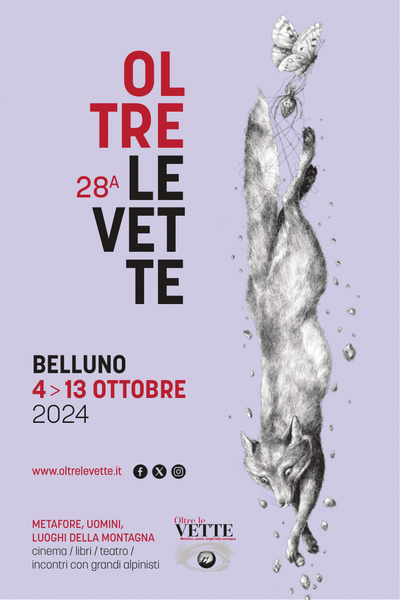Il festival Oltre Le Vette vi aspetta a Belluno dal 4 al 13 ottobre 2024 con 50 eventi in calendario, per parlare di montagna da molteplici angolazioni. Il PROGRAMMA è online! oltrelevette.it/programma-2024/
Ingresso libero, prenotazione consigliata
