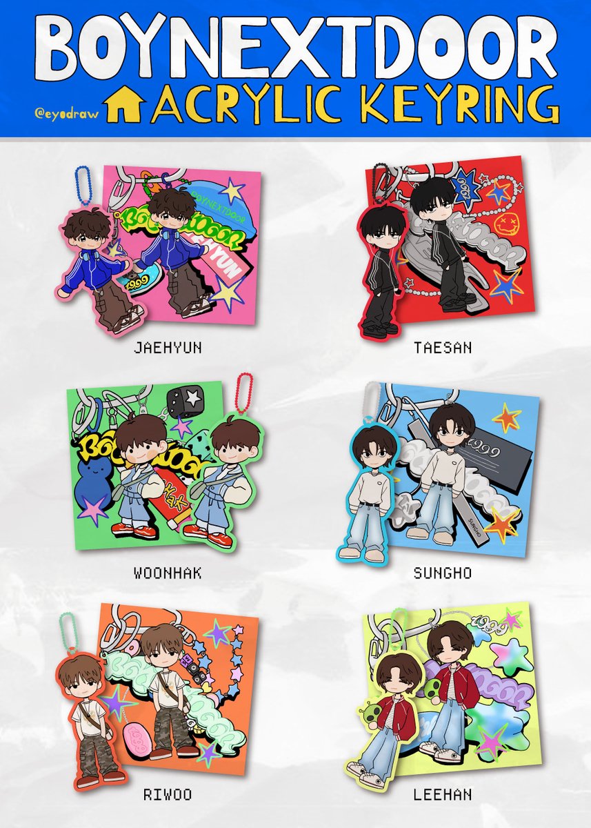 eyodraw's tweet photo. RT 추첨 한분에게 원하는 키링을 드립니다.

BOYNEXTDOOR KEYRING
보이넥스트도어 키링 판매 통판 폼

🗓️ 09.27(금)~10.02(수)
📎https://t.co/myvkoTG19U
🌐G.O = DM https://t.co/c2xBXMzq8D