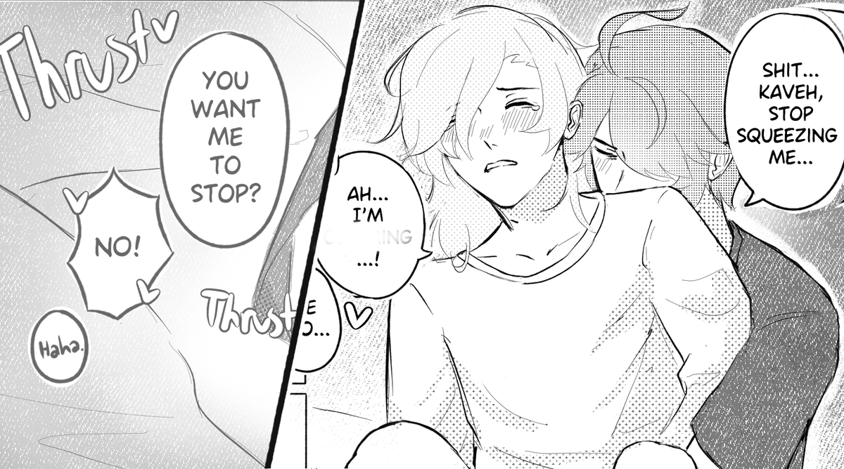 _lemonScentedd's tweet image. (repost)
New P@ tr30n post up
Small comic ft. thighs 🫠

#haikaveh