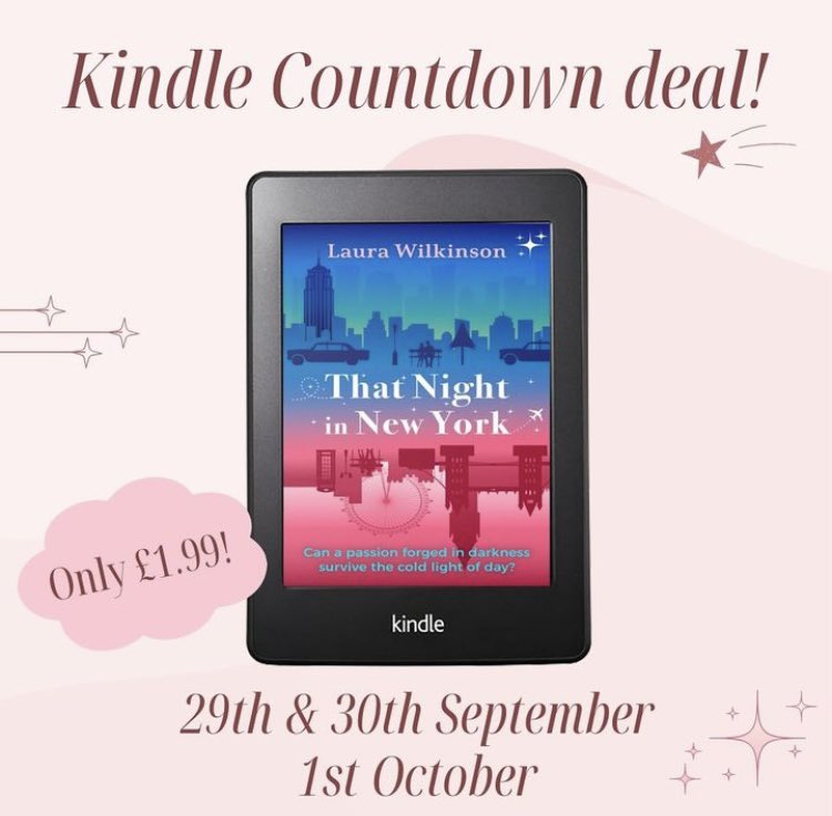 📚 That Night in New York by me (!) is on a Kindle Countdown Deal! 💕 It’s at its lowest price now but will go up over the next 5 days. Don't miss this gorgeous romance—grab it today! #KindleDeal #BookDeals #RomanceReads #ThatNightInNewYork <a href="/serendipity_fic/">serendipity_fiction</a> <a href="/Legend_Press/">Legend Press</a>