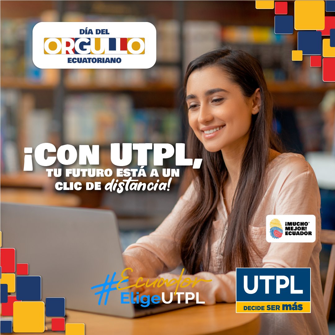 utpl's tweet photo. 🇪🇨 #DíaDelOrgulloEcuatoriano

¡Con UTPL, el conocimiento llega a cada rincón del país!
La educación a distancia y en línea rompe barreras y une a Ecuador. 💻🌍

#UnPaísQueNosInspira
#EcuadorEligeUTPL https://t.co/gON5GtLE50