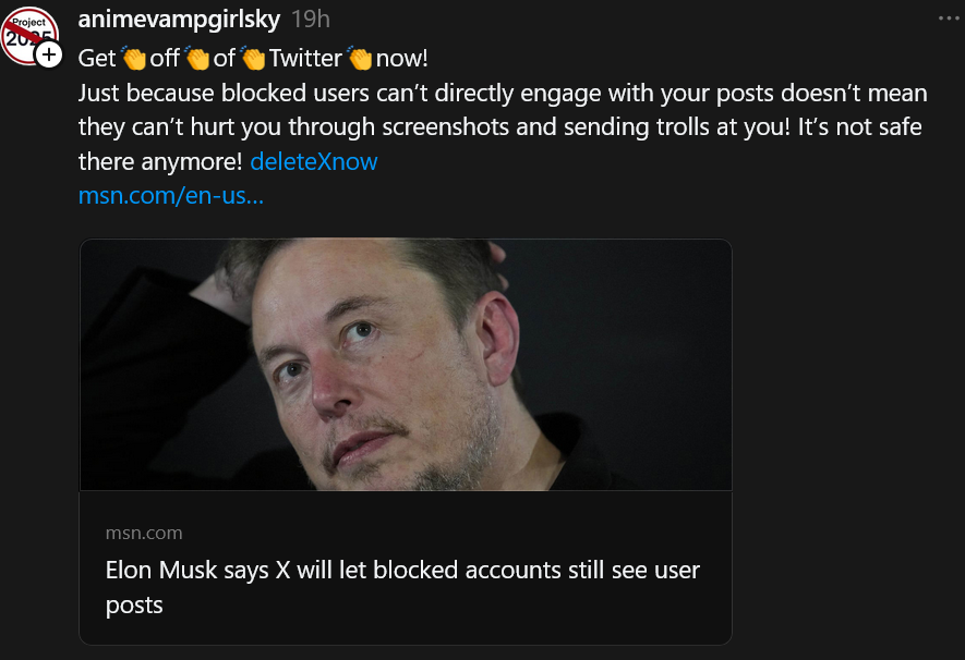 R1999Alister's tweet photo. Stoopid Musky is ruining the Twitter already, i hope somebody can do something to stop him now 😒
#SaveTwitter #RejectingElonMusk https://t.co/CFZ41YElIu