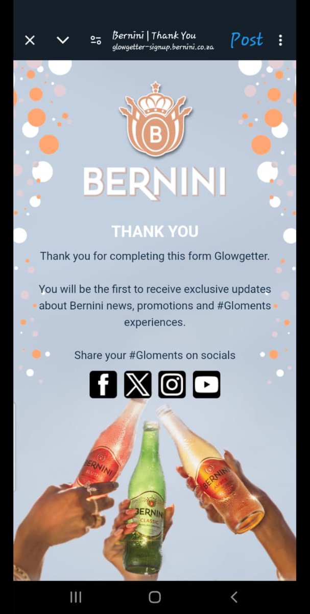 EmmiieTLO's tweet photo. My #Glowgetter @Khanyii_Radebe 😍 #PerfectMix 🧡🧡
#BerniniMimosa 🧡🧡 #RealSparklingSpritzer https://t.co/5hI9jfR4ZT