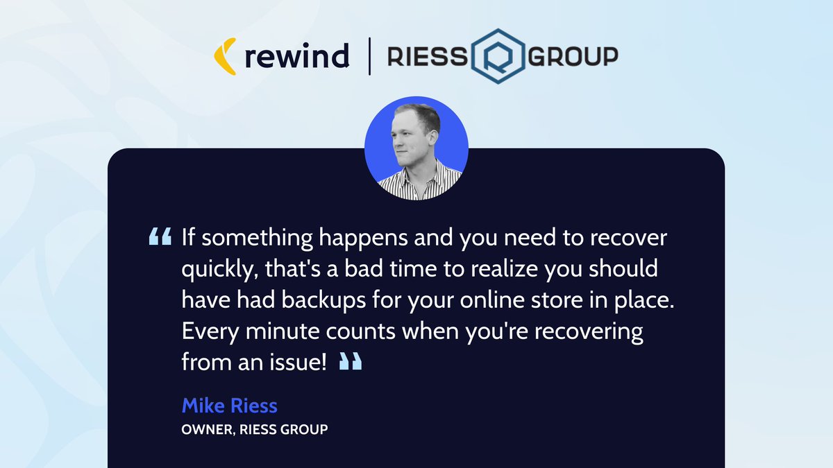 #BFCM is the most profitable season for #eCommerce merchants, and the worst time to experience irreversible data loss. Is your store set up for success?

Read expert tips from our agency partner, Riess Group: bit.ly/3BoOSrV

#shopify #dataloss #blackfriday #cybermonday