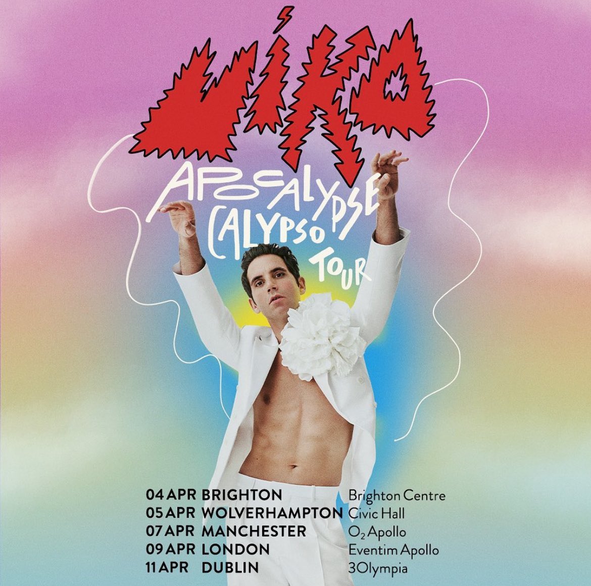 1 Year Ago on 26th September 2023,

Mika posted to his Instagram to announce the UK leg of the Apocalypse Calypso Tour