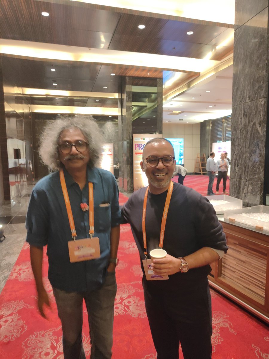 amithpr's tweet photo. The live show by Agnee and Power Panel at MSL Super Night
Our designer friends - Anthony Lopez and Geo George
Anupriya Acharya and Arun Sudhaman before the fire side chat
at #PRAXIS11 https://t.co/TM4P7MJ54u