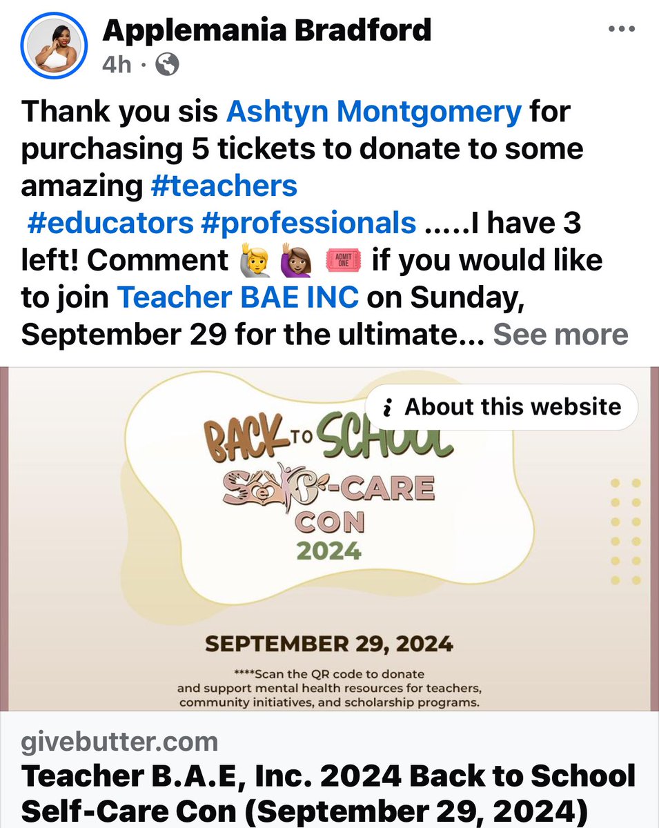 2 days until the most anticipated Back-To-School event for #teachers #educators! Have your secured your ticket yet 💫🙌🏾🎟️…..I have 3 free tickets to giveaway! Don’t be left off the bad and bougie #TeacherBAEs #retweet #repost #payitforward Helene who??