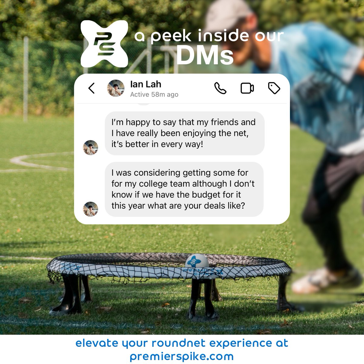 premier_spike's tweet image. We&apos;re all about that roundnet life -- and so are you! 💬
And yes - we&apos;re always giving out discounts to our college clubs!
#premierspike #roundnet #roundnetcommunity #productreview
