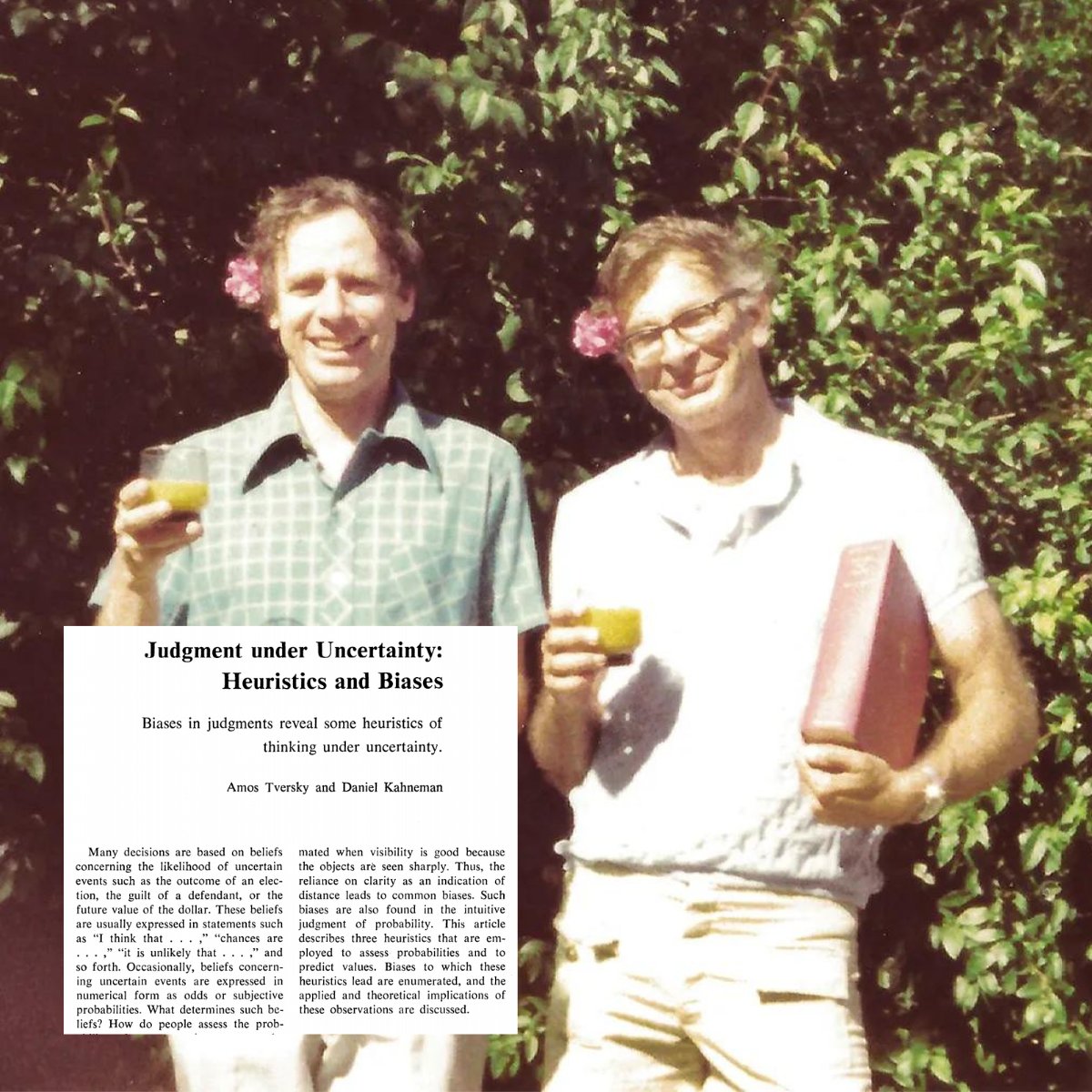 ecomportamiento's tweet image. 🎉 Hoy celebramos que en 1974, Tversky y Kahneman publicaron el artículo &quot;Juicio Bajo Incertidumbre: Heurísticos y Sesgos&quot;, que cambió la psicología y la economía 🧠📉. Más de 40 años después, sigue siendo la base de nuevas investigaciones 🌍🔍.
#BehavioralEconomics #Psicología