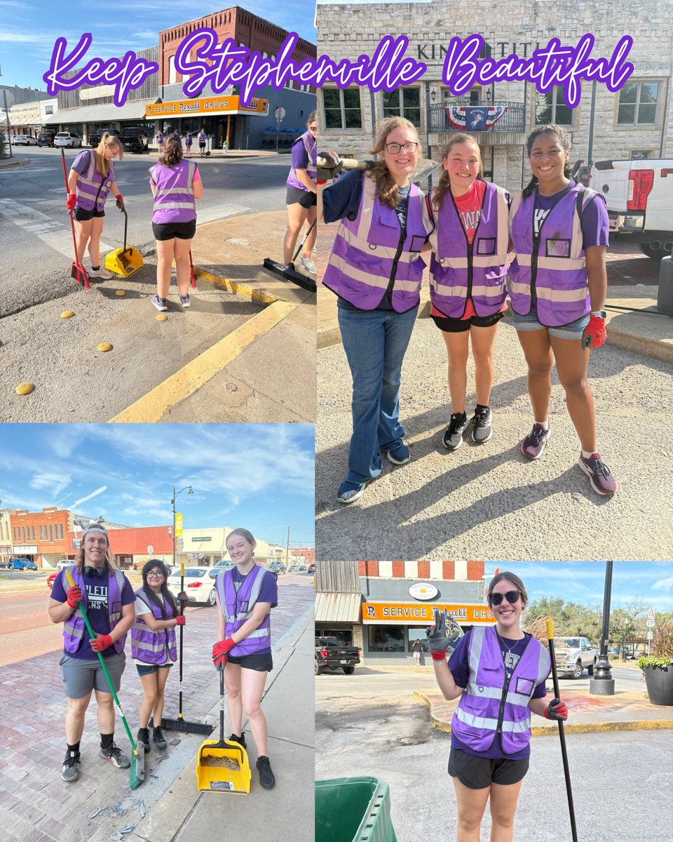 EVENT RECAP!!! Last Saturday, we had an amazing opportunity to help Keep Stephenville Beautiful! A big thank you to @stephenvillemainstreet for putting on this wonderful service event and to all of our volunteers that spent their Saturday morning with us!! 🤩💜