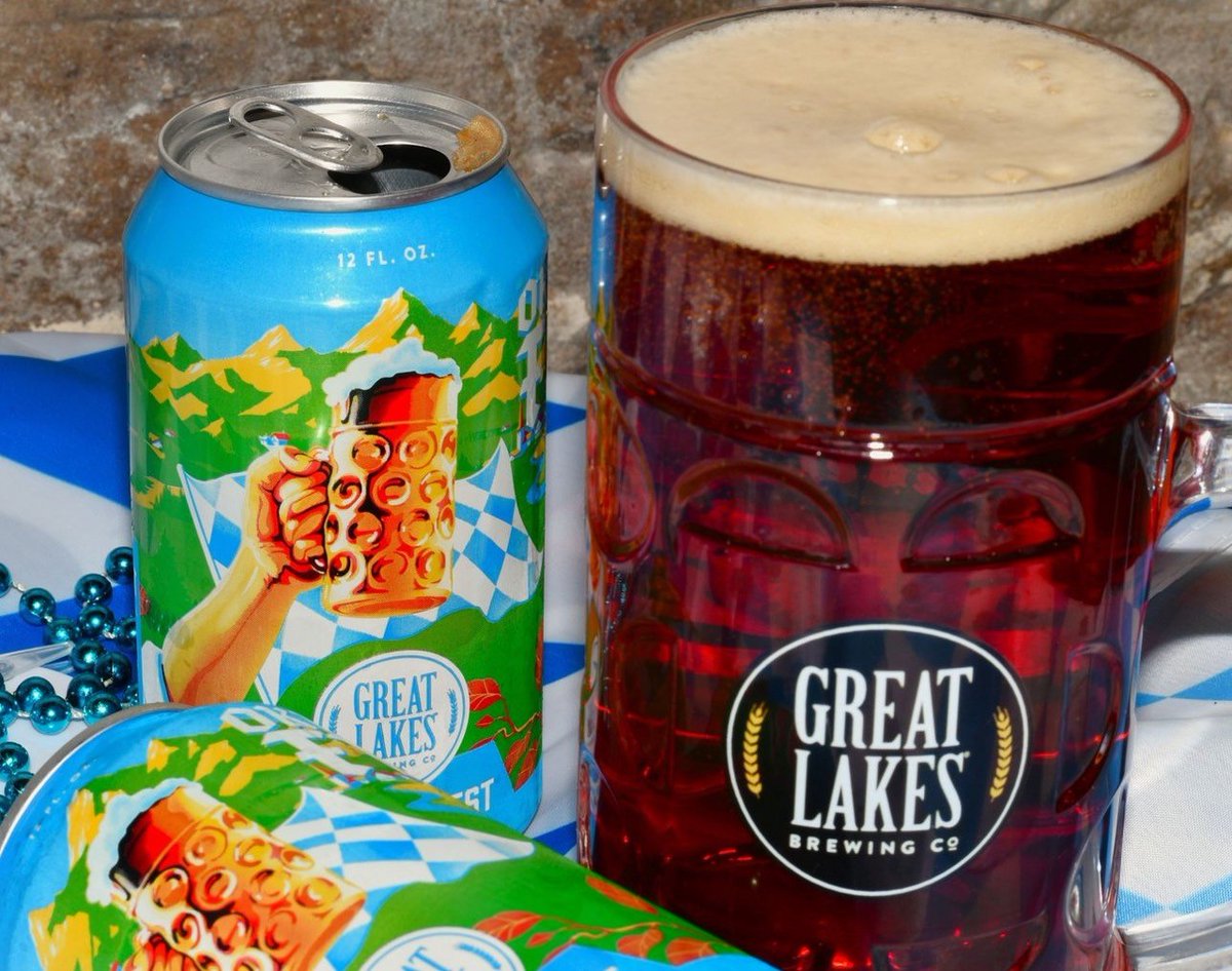 OriglioBev's tweet photo. .@GLBC_Cleveland’s take on the classic German style is a real malt party, packed with toasty autumnal flavors perfect for hearty hoisting. It’s über smooth with vibrant malt flavors & a festive flourish of Noble hops (lederhosen not included). #FallBeer #Oktoberfest https://t.co/i7mxnhWx14