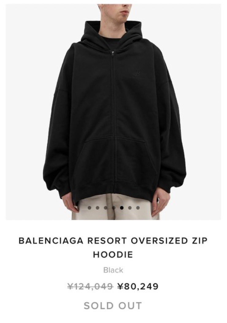 トップス BALENCIAGA RESORT OVERSIZED ZIP HOODIE Balenciaga Resort Oversized Zip Hoody Balenciaga