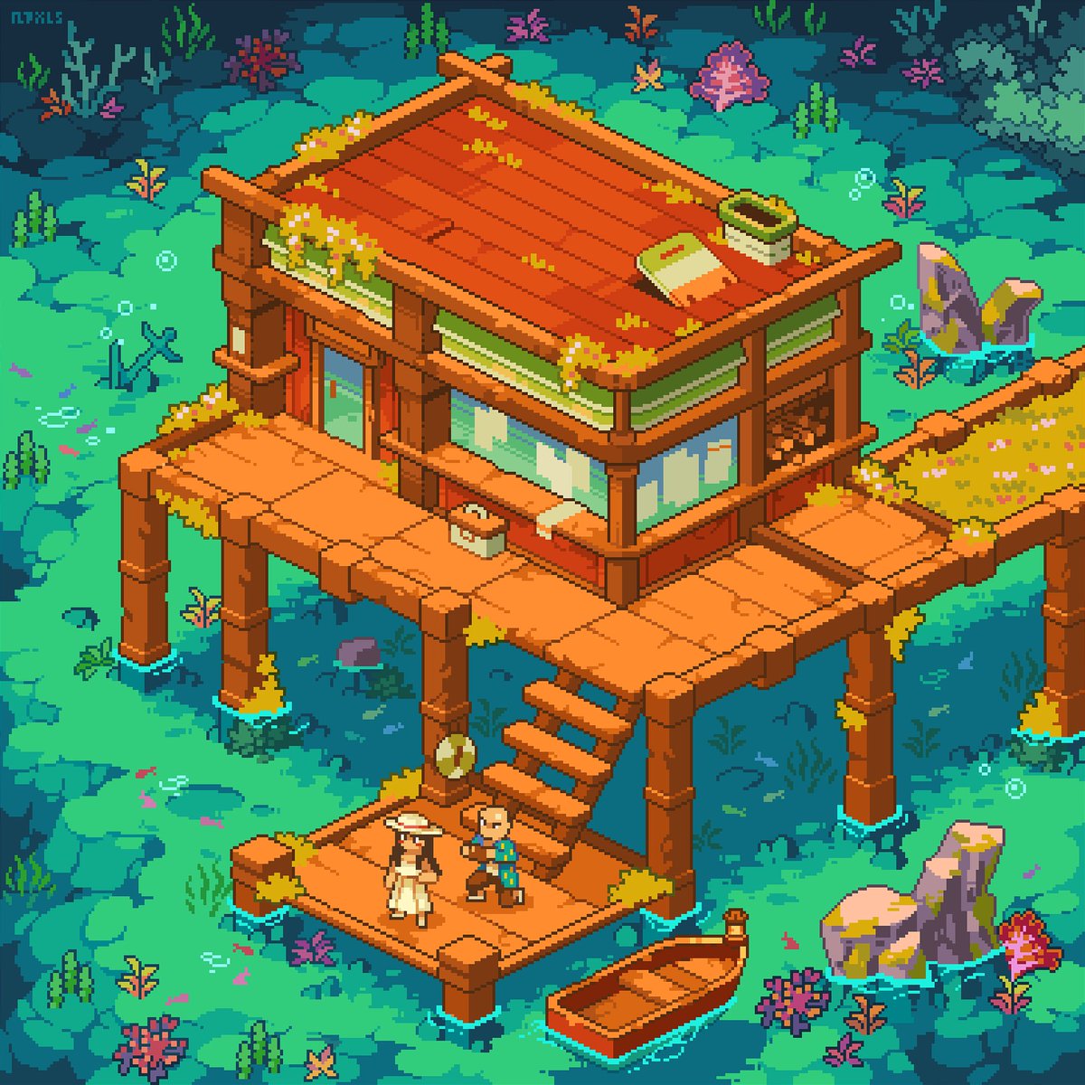 Over the ocean
It's taking so long to finish this one XD

#pixel #pixelart #digitalart