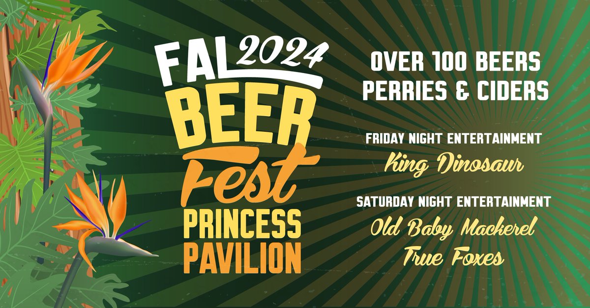 Falmouth Beer Fest 2024 is happening on 27th &amp; 28th September at the Princess Pavilion! Enjoy over 100 beers, ciders, and perries, plus live music and tasty food. 🎶 Book your taxi with us and enjoy the fest worry-free!

📲 Download our app bit.ly/A2BTaxis
📞 01326 505050