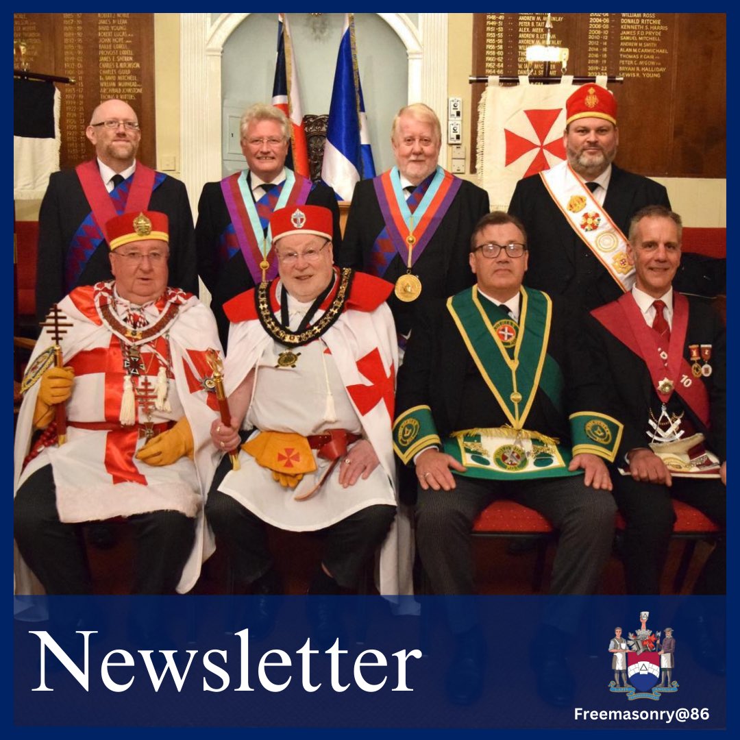 This week’s Freemasonry@86 News update! 📰 Stay up to date with the latest happenings in the Freemasonry community and gain insights into the Companion Orders’ activities. 🌟 Read the full newsletter by clicking here - drive.google.com/file/d/1dvYB6c…