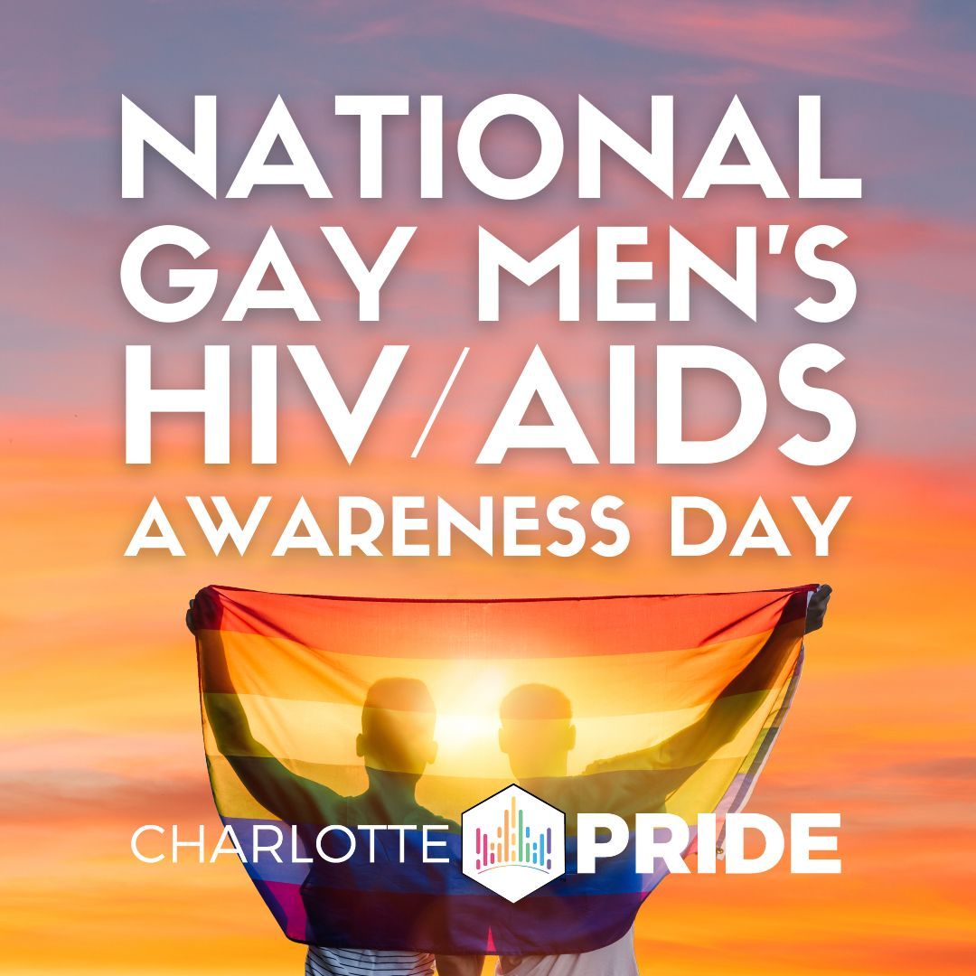 Today is National Gay Men’s HIV/AIDS Awareness Day. Let’s fight stigma, support those living with HIV, and commit to ending the epidemic through education and care. ❤️

#NGMHAAD #EndHIV #HIVAwarenessDay #CLTPride