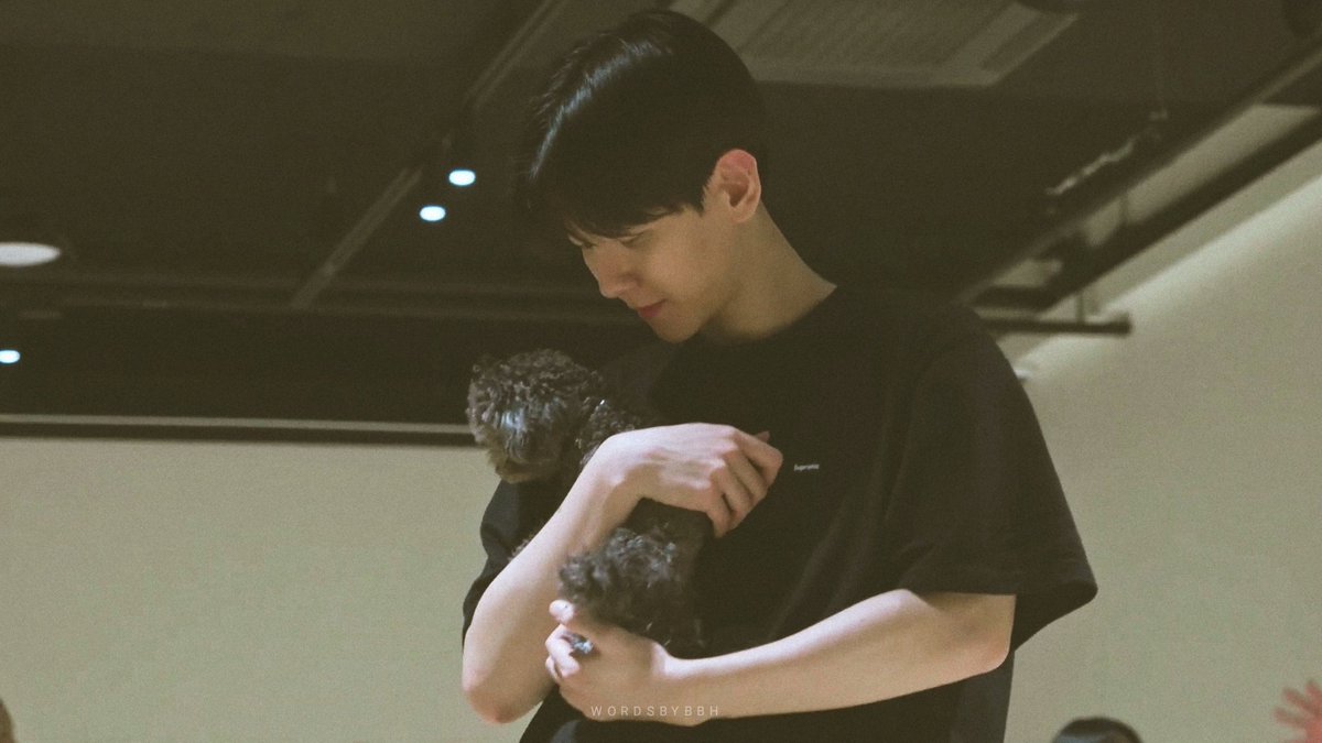 wordsbybbh's tweet photo. baekhyun and puppy ♡ https://t.co/q8dtcH30S5