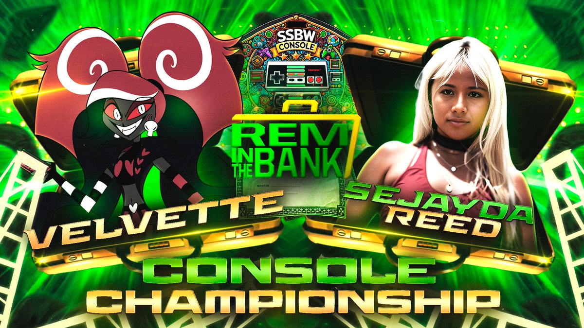 SSBW_Wrestling's tweet photo. Velvette will be defending her SSBW Console Championship against Sejayda Reed @Drunkenbeauty2 at Rem In The Bank! #SSBW #EFED #WWE2K24 #CAWUNNITY #HAZBINHOTEL #HAZBINHOTELVELVETTE #RITB https://t.co/GALnooAI5O