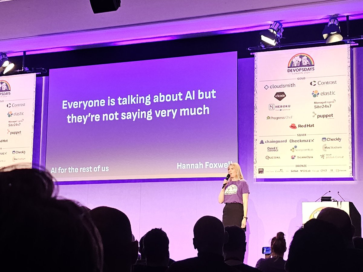 DNSandilands's tweet image. Enjoyed @HannahFoxwell comparison of the start of DevOps and AI at @DevOpsDaysLDN and looking forward to seeing what comes from the @aiforalllive event aifortherestofus.live

#devopsdays