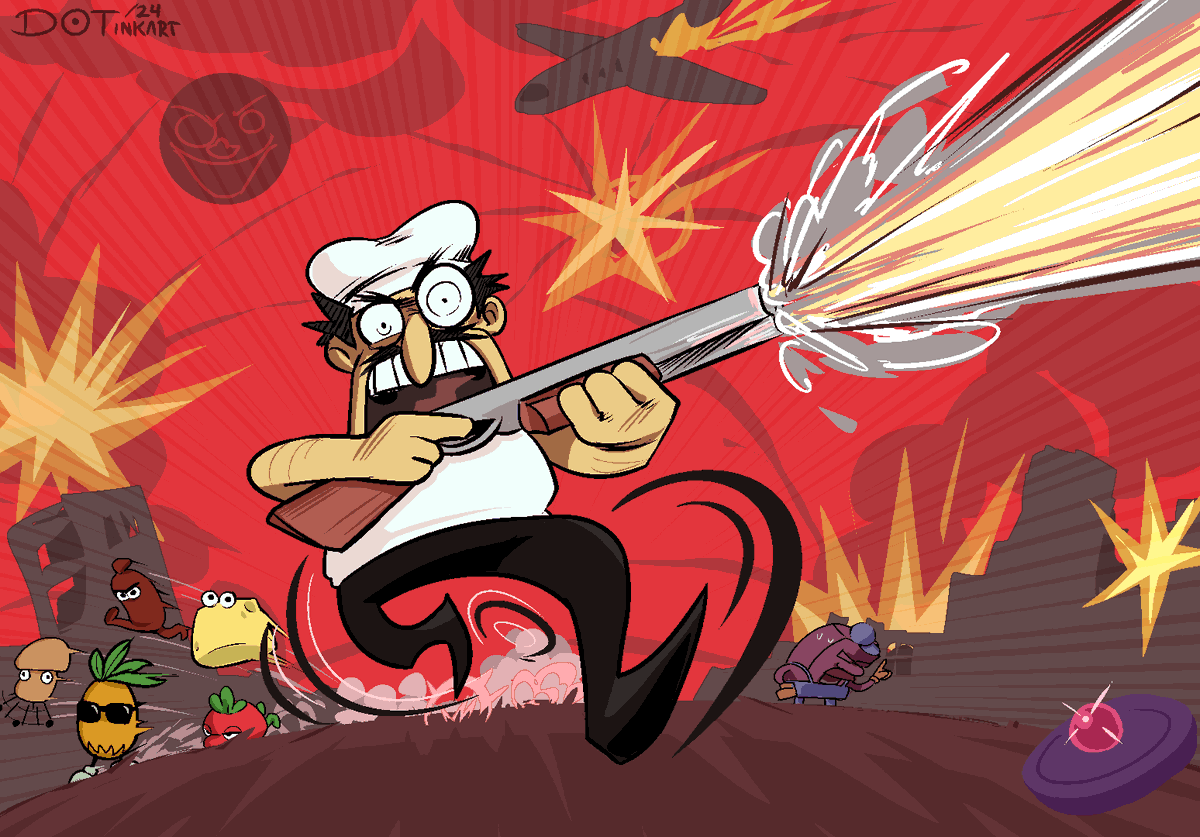 [Angry Italian with a shotgun noises]