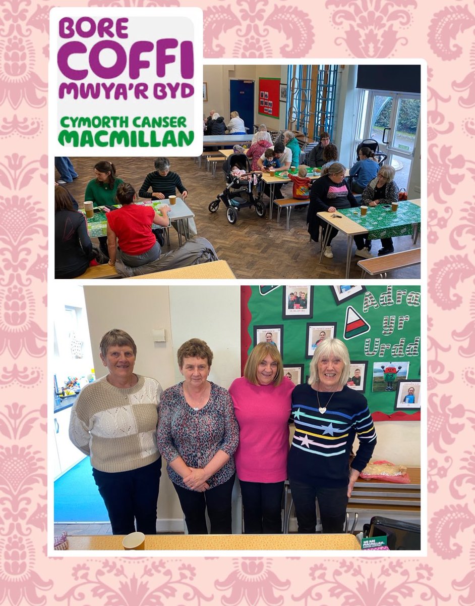 Diolch yn fawr iawn i bawb am gefnogi Bore Coffi Macmillan yn yr ysgol heddiw. Diolch i’r Pwyllgor lleol am drefnu ac i bawb arall am yr holl gyfraniadau. 💚☕️🍰 Codwyd £330!👏
