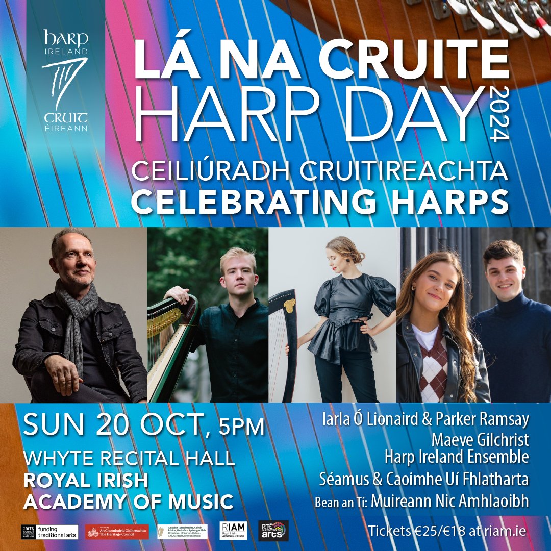 Harp Ireland (@cruiteireann) on Twitter photo 🎶Ceiliúradh Cruitireachta | Celebrating Harps📷 20.10.24 5pm Whyte Recital Hall,
<a href="/RIAMDublin/">RIAMDublin</a>
Celebrate #LánaCruite #HarpDay with some of our finest harpers & singers from Ireland & abroad. Book your tickets now: riam.ie/whats-on/ceili… 🎶Ceiliúradh Cruitireachta | Celebrating Harps📷 20.10.24 5pm Whyte Recital Hall,
<a href="/RIAMDublin/">RIAMDublin</a>
Celebrate #LánaCruite #HarpDay with some of our finest harpers & singers from Ireland & abroad. Book your tickets now: riam.ie/whats-on/ceili…