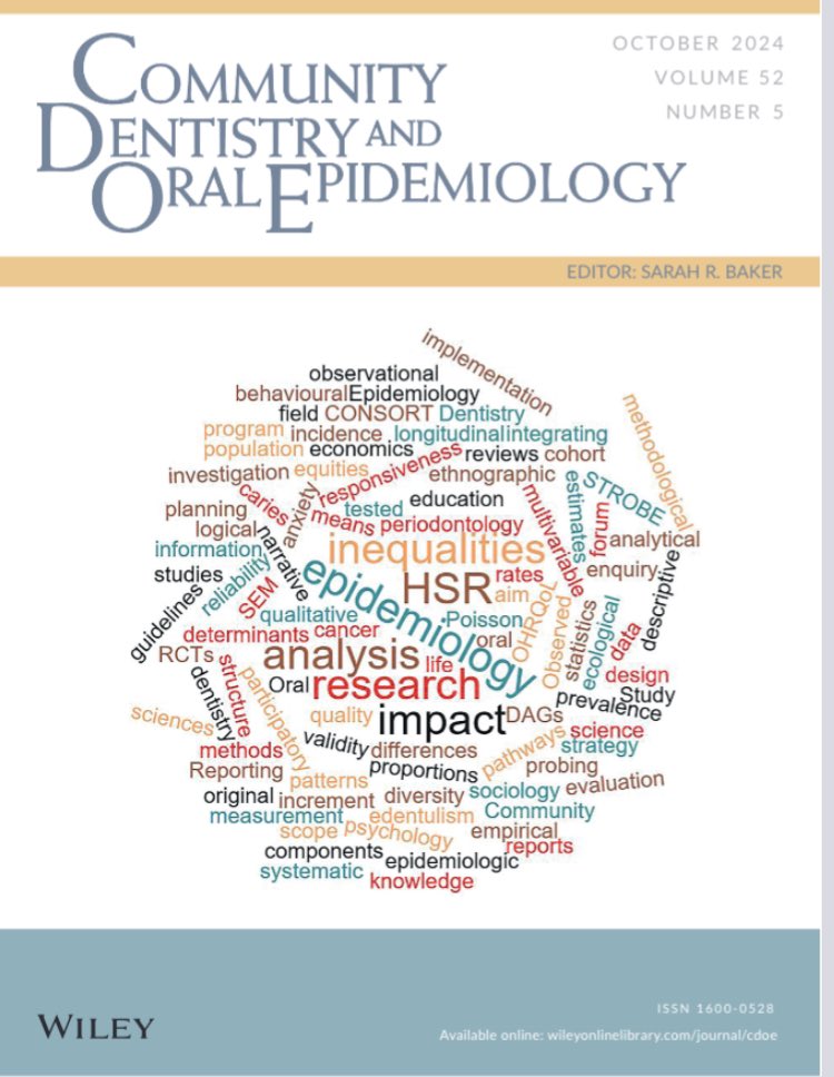 Community Dentistry Oral Epidemiology tweet media