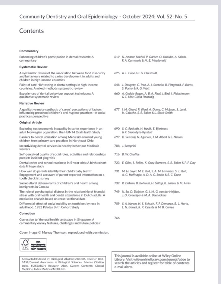 Just in time for your weekend reading our new issue, October 2024, is now out:

onlinelibrary.wiley.com/toc/16000528/c…

With articles from across the world including Canada, Norway, UK, USA, Holland 

Please enjoy responsibly!