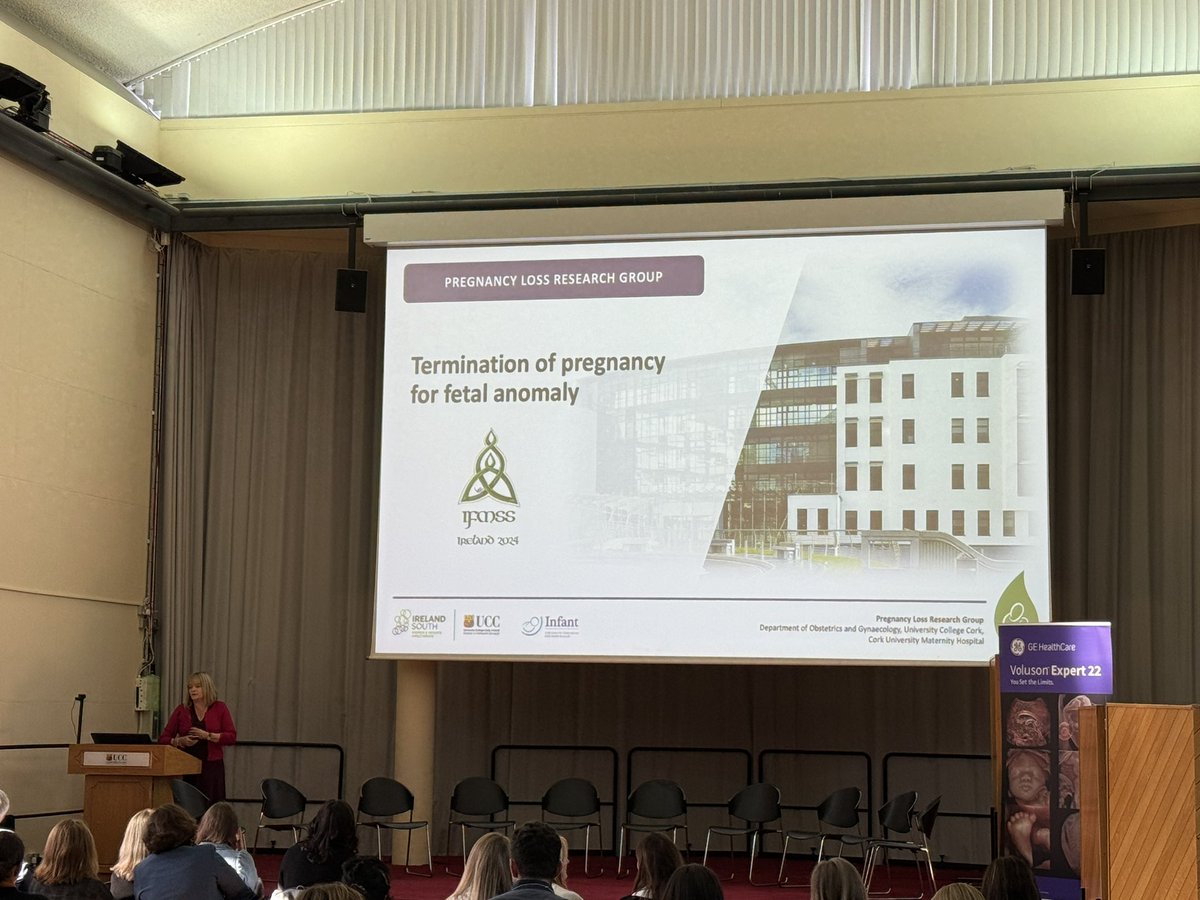 PregnancyLossUCC (@pregnancylossie) on Twitter photo Prof <a href="/keelinodonoghue/">Keelin O'Donoghue</a> is now giving an overview of termination of pregnancy for fetal anomaly in Ireland #IFMSSstudyday2024 Prof <a href="/keelinodonoghue/">Keelin O'Donoghue</a> is now giving an overview of termination of pregnancy for fetal anomaly in Ireland #IFMSSstudyday2024