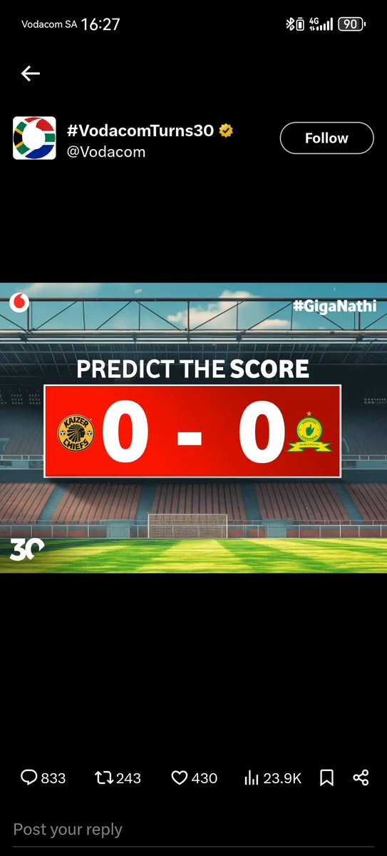 Edwinthabethe's tweet photo. @Vodacom @KaizerChiefs @SuperSportBETza https://t.co/PIed6G5kVM