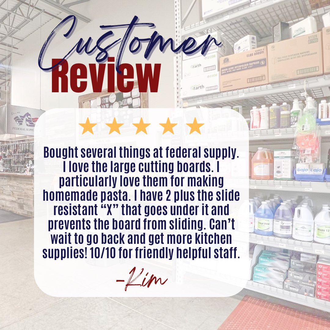 We love seeing your reviews!⭐️⭐️⭐️⭐️⭐️ 
Leave your review to be featured! 🤩🎉 

#localbusiness #kitchensupplies #customerreview