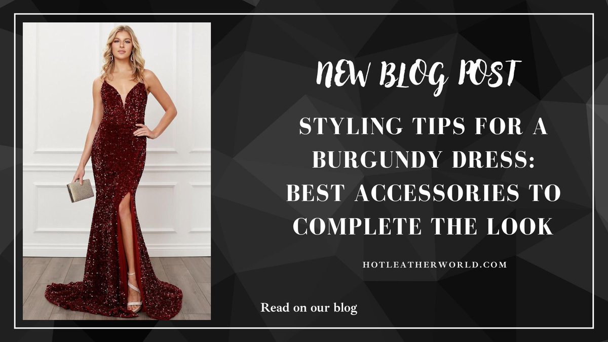 HotleatherW's tweet image. Styling a burgundy dress? Discover the best accessories to complete your look in our latest blog! Elevate your outfit for any occasion! #BurgundyDress #FashionTips #AccessoryStyle #Memphis
