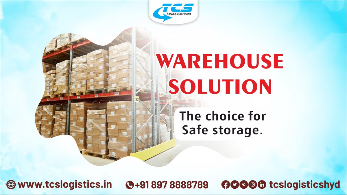 tcslogisticshyd's tweet photo. A "Warehouse Solution" refers to a comprehensive system or service designed to manage, optimize, and streamline warehouse operations.

#tcslogistics #Transport #Logistics #Logistic #SurfaceTransport #RoadTransport #Roadways #LogisticsManagement #LogisticsSolutions #Goods #Cargo https://t.co/QaoIJZ5Stf