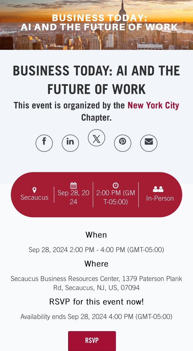 Are you curious about the impact of AI on the future of work? Don’t miss the upcoming event, “Business Today: AI and the Future of Work,”

hbsonlinecommunity.myhbx.org/s/event/aDIDm0…