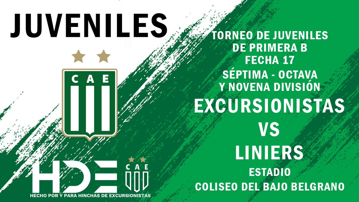 HExcursio's tweet photo. JUEGAN LOS PIBES, JUEGA EXCURSIO!!!

YA COMIENZA UNA NUEVA JORNADA DE JUVENILES  (HOY ES EL TURNO DE 7MA, 8VA Y 9NA) Y HABLEMOS DE EXCURSIO TE LO ACERCA.

https://t.co/E39dsGgdA3 https://t.co/Ci4LQ4fF84