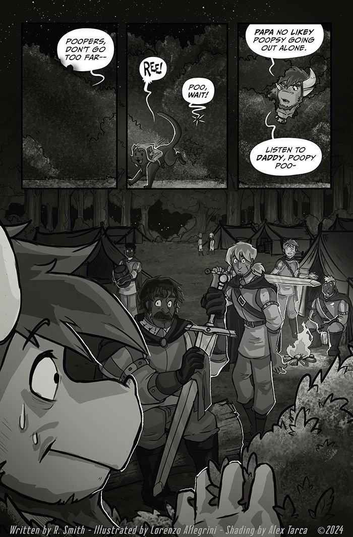 Last page for the week!
accurseddragon.com/comic/3

Oh poop

Written by <a href="/RyanComics/">ryancomics.bsky.social</a>
Art by <a href="/Alloart2/">Alloart_</a>
Shading by <a href="/Eph_iK/">Eph 🌟</a>