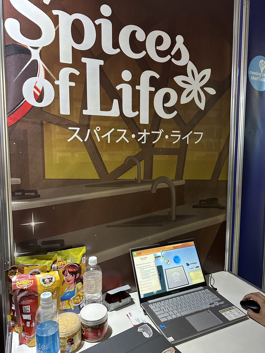 junchgaming's tweet photo. Visited the Indonesia Pavilion w a colleague and saw all the cool games there including Spices of Life by @GambirStudio, @KidbashSL,  @LokapalaID, and @Red_Covenant. Thanks @shafiqhusein for the tour https://t.co/hE9uKLGCW9