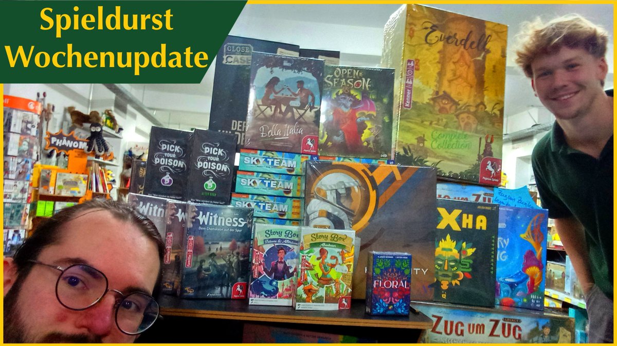 #Spieldurst Wochenupdate - #Everdell, Pick your Poison, #Humanity und vieles mehr!

Diese Woche sind viele Neuheiten bei uns angekommen!   Für TCG- und Rollenspiel-News: <a href="/HiveworldKoeln/">Hiveworld</a> oder hiveworld.de/news/

youtu.be/HUPhSfkzNgg
————————————
#Brettspiele
