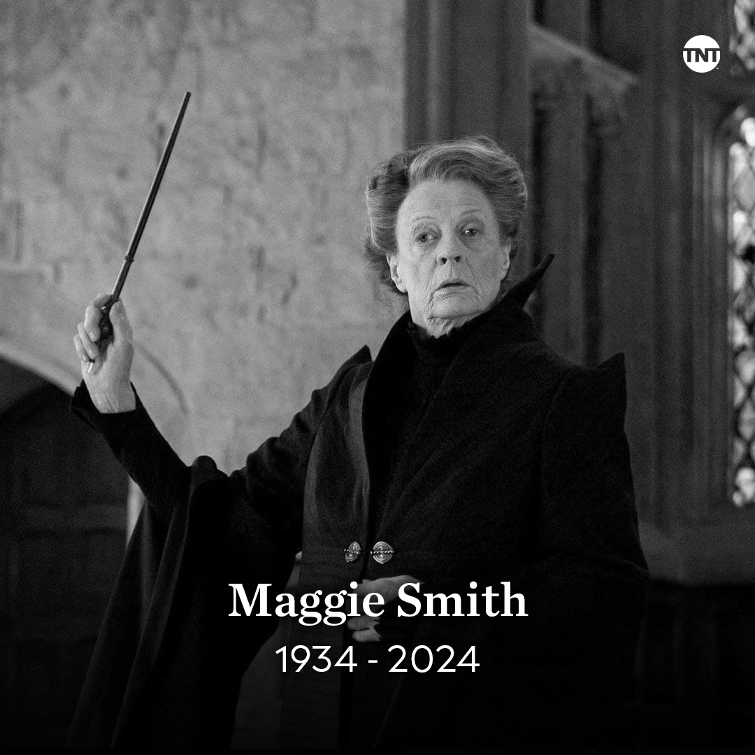 Nos despedimos de la inolvidable Maggie Smith, nuestra querida Profesora McGonagall 🖤 Levanten sus varitas 🪄🥹