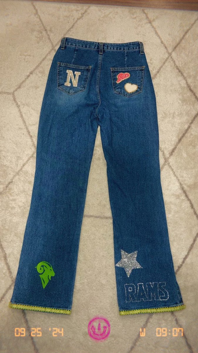SOOOOOO EXCITED TO WEAR THESE JEANS TO REP <a href="/MCHS_Rams/">RamNation</a>!!!! LETS GO RAMS!!! 💚 #staffhoco24 #mchs #rams #rpnd #Homecoming2024