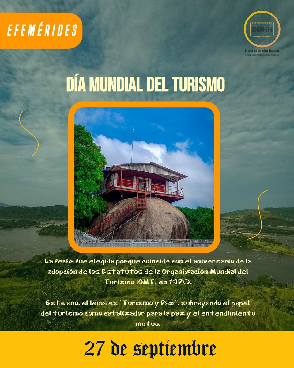 #27Sept | La fecha fue elegida porque coincide con el aniversario de la adopción de los Estatutos de la Organización Mundial del Turismo (OMT) en 1970.

Este año, el lema es "Turismo y Paz", subrayando el papel del turismo como catalizador para la paz y el entendimiento mutuo.