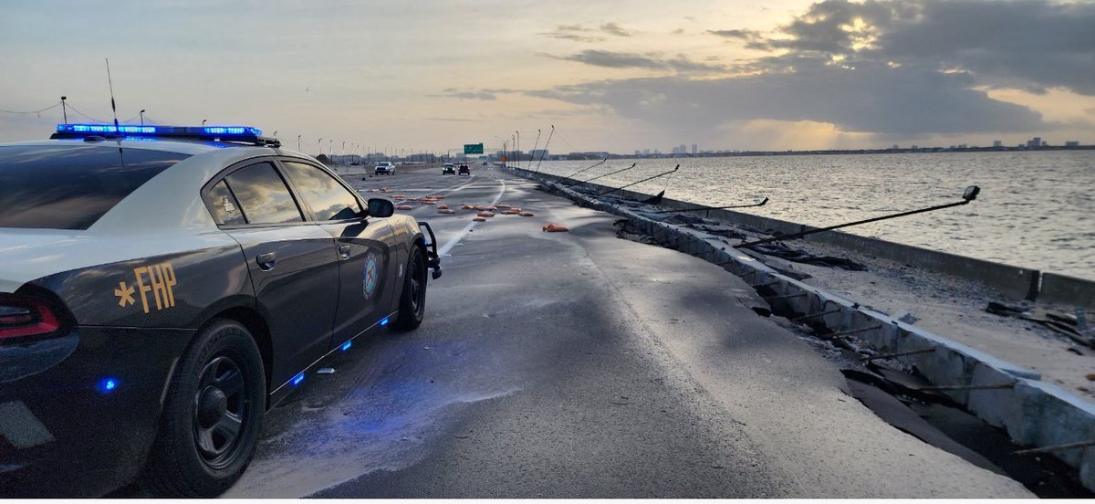 jenepsteinfox13's tweet photo. Here’s why the Howard Frankland remains closed. https://t.co/Ik2FjTSv5i